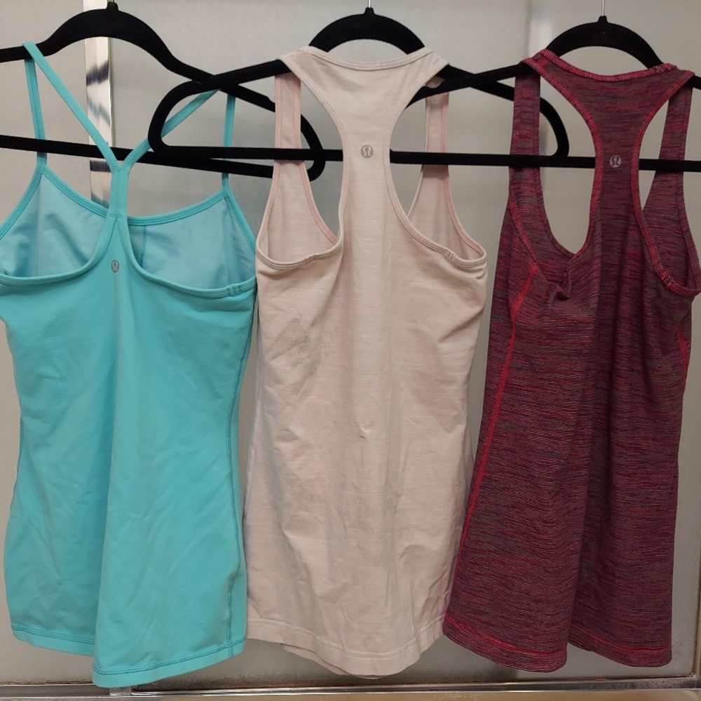 Lululemon Women’s Tank Top Bundle Size Small Athletic Workout Tops (3-Piece Set)